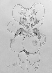 big_breasts breasts female female_only gigantic_breasts huge_breasts mind_control mouse original_character rimota ripped_clothing rodent short_hair solo tagme thick_thighs