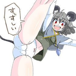 animal_ears aono3 mouse_ears mouse_tail nazrin no_pants panties tail touhou white_panties