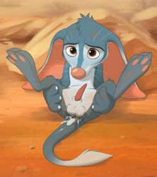 anthro anus ass balls bilby bilby_(dreamworks) cum_in_ass cum_inside dreamworks erect_penis gay kidnapped leaking leaking_anus leaking_cum looking_at_viewer male male_only paws perry_(bilby) presenting rape tail the_giant_hamster