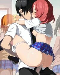 10s 1boy 1boy1girl 1girls animated areolae blush bottomless breasts breasts_out censored censored_penis clothed clothed_female clothed_sex edit faceless_male female female_on_top gif held_up legs love_live! love_live!_school_idol_project male mosaic_censoring nipples nishikino_maki panties panties_around_leg partially_clothed penis pixelated purple_eyes pussy red_hair riding school_uniform sex shin'ya_(shin'yanchi) shirt shirt_lift short_hair skirt skirt_lift straight thighs underwear upright_straddle vaginal vaginal_penetration vaginal_sex