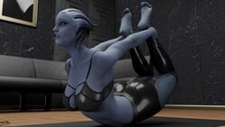 1girls 3d arms_behind_back arms_behind_head asari blue_skin bra breasts clothed clothing female female_only hands_behind_back hands_behind_head hourglass_figure liara_t'soni mass_effect mass_effect_2 mass_effect_3 nyes117 solo tagme wide_hips yoga yoga_pants