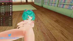 animated bows breasts chaturbate female human magicalmysticva mystic pussy sound tagme teal_hair uncensored video virtual_youtuber vrchat