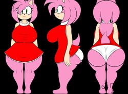 :| aged_up amy_rose anthro ass ass_focus big_ass big_breasts breasts casual casual_nudity dress female female_only furry green_eyes hedgehog hips panties pink_fur sega short_dress sideass smotrilla sonic_(series) sonic_the_hedgehog_(series) thighs underass