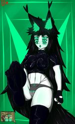 anthro green_eyes green_hair happy_wolf happy_wolf_girl legs