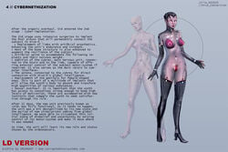 breast_expansion commission concept_art corruption cybernetics cyborg dripping english_text expansion feminization gender_transformation genderswap_(mtf) growth lactation male orionart rule_63 scifi small_breasts story transformation