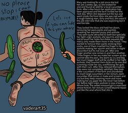 anal anal_destruction anal_insertion anal_object_insertion anal_sex anal_whore anus black_hair body_writing bondage bound brown_eyes bumhole_destruction caption cucumber cucumber_in_ass cucumber_masturbation destroyed_anus dirty_feet feet gaping_anus huge_anus huge_gape rape ruined_anus story tied_up vaderart35 wrecked_ass writing_on_ass