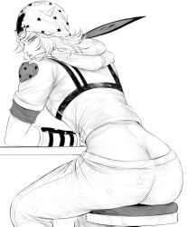 1boy ass ass_cleavage big_ass johnny_joestar jojo's_bizarre_adventure male male_only solo solo_male steel_ball_run tagme_(artist)