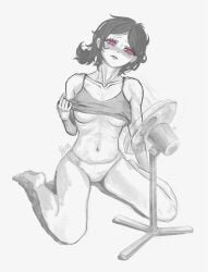 ashley_graves black_hair boobs panties pink_eyes sweat the_coffin_of_andy_and_leyley