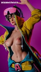 1girls 3d alternate_version_available breasts exposed_breasts female female_only jubilee jubilee_(marvel_rivals) marvel marvel_rivals nipples sesamechoux solo_female x-men