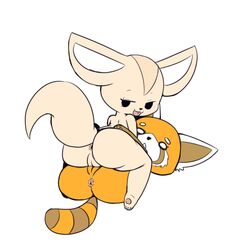 2girls :3 aggressive_retsuko aggretsuko ailurid anthro anus ass big_butt black_nose brown_body brown_fur canid canine duo female female/female female_on_bottom female_on_top female_only fennec fenneko fox fur furry furry_only genitals hi_res looking_back mammal naked nude o_o on_bottom on_top orange_body orange_fur paws pussy rear_view red_panda retsuko sanrio sex simple_background smile straight_hair striped_tail stripes tail tan_body tan_fur tongue tongue_out tribadism vaginal_penetration vono white_background worried yuri