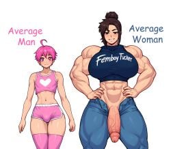 1boy 1futa absurd_res ai_generated femboy feminine_male futa_is_bigger futadom meme mommy_dom muscle_mommy muscular_futa text