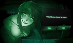 1girls bending bending_forward bending_over bent_forward bent_over breasts chainsaw_man completely_nude completely_nude_female creepy creepy_smile esmile female female_only horror looking_at_viewer makima_(chainsaw_man) naked naked_female no_choice no_im_not_a_human no_nipples nude nude_female open_mouth open_smile smile solo solo_female staring staring_at_viewer talking talking_to_viewer