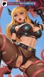 1girl 1girls 2026 ai_generated artist_name black_panties blue_eyes boobs breasts bust chest earrings electroworld hi_res high_quality high_resolution highres jewelry long_hair magik_(illyana_rasputin) magik_(marvel_rivals) marvel marvel_rivals open_mouth panties pantyhose patreon patreon_username stable_diffusion tentacle_sex tentacles tits torn_clothes torn_dress torn_legwear torn_leotard torn_panties torn_pants torn_shirt torn_skirt underwear watermark