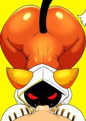 1boy 1girls animal_ears arc_system_works artist_request ass ass_up bent_over blazblue blowjob cat_ears cat_tail dark-skinned_female dark_skin fellatio female giant_ass heart hood hoodie large_penis licking licking_penis male penis red_eyes sucking_penis taokaka