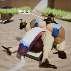 3d 3d_(artwork) anthro antlers balls bara beach big_balls big_cock big_muscles big_pecs big_penis blender blender_(software) blender_cycles cock cum cumming furry greg_(artist) huge_balls huge_cock huge_muscles huge_pecs huge_penis hyper hyper_balls hyper_cock hyper_muscles hyper_penis leaking_cum looking_at_viewer lounge_chair male moose muscles muscular muscular_male oc original_character pecs penis solo trevor_(greg)