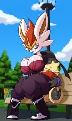 balls big_breasts cinderace dibujosymas feet in_public mawile pokemon sex_from_behind