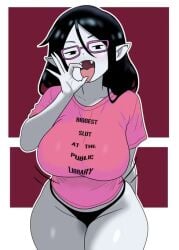 1girls 2d 2d_(artwork) 2d_artwork adult adult_female adventure_time anime anime_character arm_behind_back background big_boobs big_breasts bighugelarge1 black-haired_female black_hair black_panties black_thong black_underwear blowjob_gesture breasts busty busty_female busty_girl cartoon_network cartoon_network_studios clothes collarbone curvaceous curvaceous_body curvaceous_female curvaceous_figure curvaceous_hips curvaceous_thighs curvy curvy_body curvy_female curvy_figure curvy_hips curvy_thighs digital digital_art digital_drawing digital_drawing_(artwork) digital_media digital_media_(artwork) drawing elbows fanart fangs fellatio_gesture female female_focus female_only fingers glasses glasses_on_face glasses_on_head grey-skin grey-skinned_female grey-skinned_girl grey_skin grey_skinned_female groin hair_between_eyes hand_behind_back hourglass_figure inguinal_crease inguinal_ligament large_boobs large_breasts lean_figure legs_closed legs_together looking_at_viewer manga_character marceline_abadeer marceline_the_vampire_queen mature mature_female mature_woman medium_hair monotone_background narrow_waist one_color_background open_mouth open_mouth_smile oral_gesture panties parted_lips personality pink_clothes pink_shirt pink_topwear plain_background portrait posing posing_for_the_viewer rectangular_glasses red_background shirt shoulders slender_body slender_waist slim_female slim_waist smile smiley_face smiling smiling_at_viewer solid_color_background solo standing thick_thighs thighs thighs_together thong tongue topwear underwear upper_body upper_teeth vampire vampire_girl vampire_teeth voluptuous voluptuous_body voluptuous_female voluptuous_figure voluptuous_woman white_background wide_hips woman