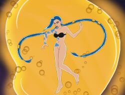 1girls arcane barefoot bottomless bra disney feet female flat_chest hockeyman975 jinx_(arcane) jinx_(league_of_legends) league_of_legends navel netflix parody pussy riot_games solo tagme the_little_mermaid underwater