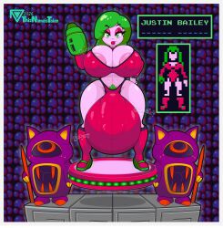 balls balls_bigger_than_head balls_sound_effects big_balls big_breasts big_bulge big_penis bikini boots breasts breasts_bigger_than_head bulge flaccid futa_only futanari green_eyes green_hair gurgle half-closed_eyes high_heel_boots huge_balls huge_breasts huge_bulge huge_cock human hyper hyper_balls hyper_breasts hyper_bulge hyper_penis justin_bailey lipstick motion_lines nintendo nipple_bulge nipples nipples_visible_through_clothing onomatopoeia penis pink_body pink_skin pubic_hair samus_aran slosh sloshing_breasts solo solo_futa thick_lips thick_thighs thisnameistaken tight_clothing wide_hips