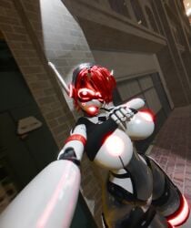 3d a.i.m.i_(aimizer0) aimizer0 blender blender_(software) breasts fat_ass large_breasts robot_boy robot_girl sexbot thick_thighs thighs white_body