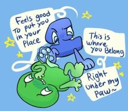 algebralien battle_for_dream_island battle_for_dream_island_again bfb bfdi bfdia object_shows one_(bfdi) paws stepping_on_penis tentacle_penis the_power_of_two tpot two_(tpot)