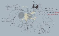 2boys ass back_view butt caught_in_the_act cheating cheating_husband chubby cum cum_inside dialogue english_text erection faceless_male from_behind gay male male/male male_only muscular penis sex sonic.exe sonic.exe_(series) sonic_(series) text warpycloak_(artist)