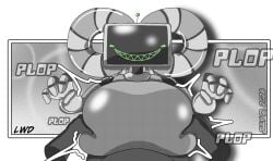 big_boobs big_breasts breast_grab breast_squeeze breast_squish clothed_paizuri covered_paizuri dark-skinned_male dark_skin disembodied_hands female/male first_person_view hands_on_breasts huge_boobs huge_breasts human_on_robot lwd_cartoonz monitor_head original_character paizuri paizuri_on_lap paizuri_under_clothes pov robot robot_female robot_humanoid robot_joints sketch squeezing_breasts titfuck_under_clothes top_heavy top_heavy_breasts
