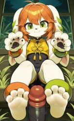 ai_generated feet feet_on_penis foot_fetish foot_play footjob freedom_planet freedom_planet_2 furry galaxytrail happy milla_basset pawjob paws paws_on_penis penis pov sex toes trainer uncensored