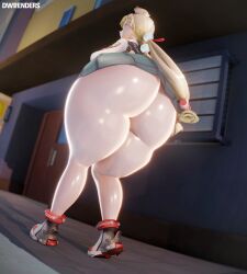 1girls 3d 3d_(artwork) alice_thymefield ass dwrenders female female_only footwear full_body huge_ass long_hair shoes solo solo_female zenless_zone_zero