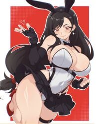 big_breasts cleavage final_fantasy final_fantasy_vii huge_breasts thick_thighs tifa_lockhart vizaz