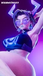 1girls 3d armpits bottomless female female_only galacta galacta_(marvel_rivals) galacta_(rivals'_day_2025) marvel marvel_rivals sesamechoux solo_female