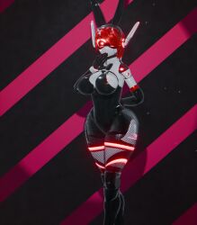 3d a.i.m.i_(aimizer0) aimizer0 blender blender_(software) breasts bunny_ears bunnysuit fat_ass large_breasts robot robot_girl sexbot skin_tight thick_thighs thighs white_body