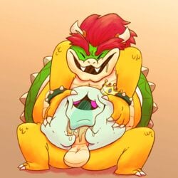 1:1 2boys anthro balls bodily_fluids boo_(mario) bowser crown cum cum_in_mouth cum_inside drooling duo erection fangs fellatio full_body gay genital_fluids genitals ghost ghost_sex glorper hi_res humanoid_genitalia humanoid_penis king_boo koopa luigi's_mansion male male/male male_on_bottom male_on_top male_only mario_(series) monster multiple_boys nintendo on_bottom on_top open_mouth oral oral_penetration overweight overweight_anthro penetration penile penis saliva scalie sex simple_background sitting smile spikes spirit testicles video_games yaoi