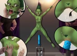 2boys beast_boy bondage breast_slap breasts dc dc_comics dildo female fucking_machine gag garfield_logan green_body green_hair green_skin hair_pull hard_nipples horny-oni horse_dildo male needle pointy_ears pubic_hair public public_nudity pussy rope rope_bondage rule_63 sex_machine sex_toy slap small_breasts teen_titans writing_on_face