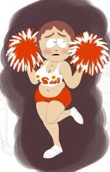 1female 1girls 1milf 2016 2d 2d_(artwork) 2d_artwork big_breasts big_titties blush blushing_female breasts cheerleader cheerleader_outfit cleavage comedy_central dustindemon female female_focus female_only girl midriff milf nervous nervous_expression one_leg_raised one_leg_up pom_poms raisins_(south_park) sharon_marsh skimpy skimpy_clothes skimpy_costume south_park tagme titties