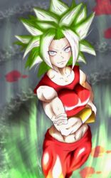 >:) 1girls abs arms_crossed aura biceps blood_on_floor breasts clothed clothed_female clothes clothing crop_top deviantart dragon_ball dragon_ball_super earrings female female_focus female_on_top female_only female_solo fusion green_eyes green_hair honolulusart kefla legendary_super_saiyan light-skinned_female light_skin looking_up muscles muscular muscular_female outdoors potara_earrings red_clothes red_clothing saiyan shiny shiny_breasts shiny_clothes shiny_hair shiny_skin short_hair smirk smirking solo solo_female solo_focus spiky_hair super_saiyan tagme thick thick_legs thick_thighs thighs watermark