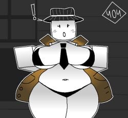 1female 1girls 2d 2d_(artwork) 2d_artwork :0 background bikini bikini_bottom bikini_top blocky_body coat coat_on_shoulders fedora female ferman forsaken_(roblox) girl investigative_iris roblox roblox_game robloxian tagme