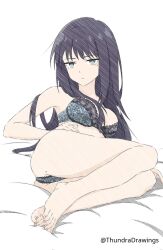 1girls 2d 2d_(artwork) 2d_artwork bare_armpits bare_arms bare_calves bare_chest bare_hands bare_knees bare_legs bare_midriff bare_shoulders bare_skin bare_soles bare_thighs bare_toes barefoot black-haired_female black_hair blank_expression blank_eyes blank_stare blue_bra blue_panties blue_underwear bored bored_expression bra breasts calves character_request cosmic_princess_kaguya digital digital_art digital_drawing digital_drawing_(artwork) digital_media digital_media_(artwork) drawing emotionless exposed_armpits exposed_arms exposed_chest exposed_legs exposed_midriff exposed_shoulders exposed_skin exposed_thighs exposed_toes eyebrows_visible_through_hair feet female female_focus female_only fingers frilled_bra frilled_panties frilled_underwear full_body green-eyed_female green_eyes groin half_naked half_nude hand_on_belly hand_on_own_belly hand_on_own_stomach hand_on_stomach high_resolution highres knees lace-trimmed_bra lace-trimmed_panties lace-trimmed_underwear large_breasts lean_figure legs long_hair looking_at_viewer matching_underwear midriff mole_on_ass mole_on_butt mole_on_face mole_on_thigh mole_under_eye naked naked_female naked_woman narrow_waist neutral_expression nude nude_female nudity panties semi_nude shoulders simple_background slender_body slender_waist slim_female slim_waist solo thighs thundradrawings toes underwear underwear_only white_background