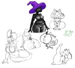 absurd_res anthro blush blush_lines clothing female group hat headgear headwear hi_res male mammal murid murine penetrable_sex_toy piercing presenting rat rodent sex_toy soup_(dokitokiii) temmie_(species) temmie_(undertale) undertale undertale_(series) wide_hips wizard_hat zomerous_(artist)