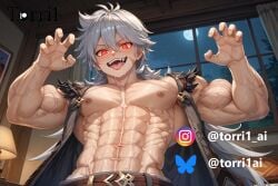 10_pack_abs 1boy abs ahe_gao ahegao_face ai_generated balls bedroom biceps big_balls big_cock big_penis blush cum cum_drip cum_dripping cum_dripping_from_penis cum_load cum_on_abs cum_on_body cum_on_muscles cum_on_self cumming cumming_on_self cumshot drool drool_on_face drooling ejaculating ejaculating_cum ejaculation erection excessive_cum fapping feeling_pleasured genshin_impact glowing_eyes honkai_(series) horny horny_face horny_male huge_balls huge_cock jerking_off jerkingoff large_pectorals lying_on_back male male_focus male_masturbation male_nipples male_only masturbate masturbation muscle_veins muscles muscular muscular_arms muscular_body muscular_legs muscular_thighs naked naked_male night nipples nude nude_male one-handed_masturbation open_legs open_mouth orgasm orgasm_face pecs penis pleasure pleasure_face pleasured pleasured_face razor_(genshin_impact) red_eyes ripped_abs room seductive seductive_eyes seductive_look seductive_pose seductive_smile short_hair silver_hair sitting sitting_down six_pack smile solo solo_focus solo_male sweating sweaty teenager testicles thighs tongue tongue_out torri1 uncensored uncensored_penis veins veins_on_dick veiny veiny_arms veiny_muscles veiny_penis werewolf yaoi