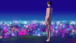 animated antoniomalara blue_eyes femboy femboy_only hung_femboy hung_trap koharu_(14inchforearm) large_balls large_penis male_focus male_only smug solo_male tagme video
