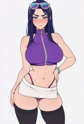 1girls ai ai_assisted ai_generated big_breasts caitlyn_kiramman cheetah_print crop_top eyewear_on_head female female_only fit fit_female glasses league_of_legends prostitute prostitute_clothes prostitution prussia123 sexy sexy_body sexy_clothing sexy_female skirt slutty_body slutty_female solo solo_focus stockings sunglasses thick_thighs thong white_background