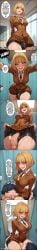 1boy 1futa ai_generated ass balls ballsack big_ass big_breasts big_hips big_penis big_thighs bike_shorts blonde_hair blush bob_cut breasts brown_eyes cleavage clothed clothing cock comic comic_cover comic_page comic_panel crazy_eyes crazy_smile dick eyebrows eyelashes fat_cock female futa futa_cock futa_milf futa_mommy futa_on_male futadom futanari gay_shaming gigantic_penis grin hard_nipples hard_on huge_ass huge_breasts huge_cock huge_thighs hung long_penis looking_at_viewer malesub mature mature_body mature_figure mature_futa midorikawa_hana milf mommy motion_lines penis prison_school school_uniform seductive seductive_look seductive_smile sfx shaming skirt slit smile smirk smooth_skin speech speech_balloon speech_box speech_bubble speech_bubbles submissive submissive_male text text_box text_bubble thick thick_ass thick_thighs thighs veins veiny veiny_penis velfur velfur_(artist) voluptuous voluptuous_futanari wide_hips yandere