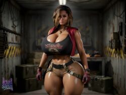 2026 3d 3d_render abs ai_assisted ai_generated asian asian_female athletic_female big_ass big_breasts black_tank_top blonde_highlights brown_hair brown_skin busty call_of_duty call_of_duty_black_ops_6 call_of_duty_zombies cargo_pants cleavage crop_top dark-skinned_female detailed_background exposed_midriff female fingerless_gloves front_view glossy_body green_eyes heavy_breasts high_quality highres hourglass_figure huge_breasts industrial_storage large_ass large_breasts latina lewdstein light_skin looking_at_viewer maya_aguinaldo midriff muscular_female open_vest red_vest rule63 serious_expression shiny_skin short_hair slim_waist solo standing sweaty tactical_belt tan_skin thick_thighs thin_waist tight_pants tiny_waist toned warehouse wasp_waist wide_hips