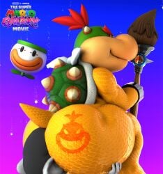 2boys 3d 3d_(artwork) anthro ass big_ass big_butt bowser_jr. clown_car doommusk facesitting gay huge_ass huge_butt illumination_entertainment koopa lire_(doommusk) male male/male mario_(series) mario_bros monkey nintendo primate red_hair rimming rimming_male scaly_skin scaly_tail sitting_on_face smile smiling smirk smirking space spiky_shell super_mario_bros. super_mario_galaxy super_mario_galaxy_(2026_film) text the_super_mario_galaxy_movie turtle