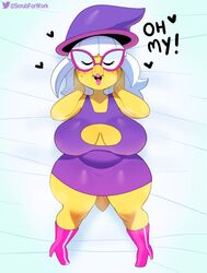 1girls big_breasts breasts cleavage elderly_female female female_only freckles hag high_heels huge_breasts kamek kammy_koopa large_breasts mario_(series) nintendo paper_mario solo somescrub thick_thighs wide_hips