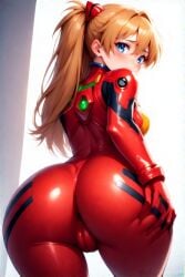 ai_generated asuka_langley_sohryu bending_over neon_genesis_evangelion plugsuit plugsuit_(evangelion) spread_ass