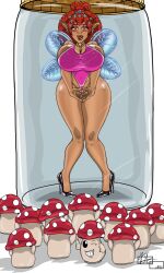 big_areola big_breasts big_nipples bikini digital_drawing_(artwork) monster_girl pixie slingshot_swimsuit tiny_pixie_dae tinypixiedae vtuber vtuberfanart