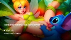 ai_generated bound female flower licking_pussy pussy stitch tinker_bell