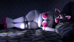 16:9 2020 3d 4k absurd_res bed bedroom canid canine digital_media_(artwork) female five_nights_at_freddy's five_nights_at_freddy's_2 fox furniture geometryboymejia hi_res machine mammal mangle_(fnaf) nipples nude robot solo video_games widescreen